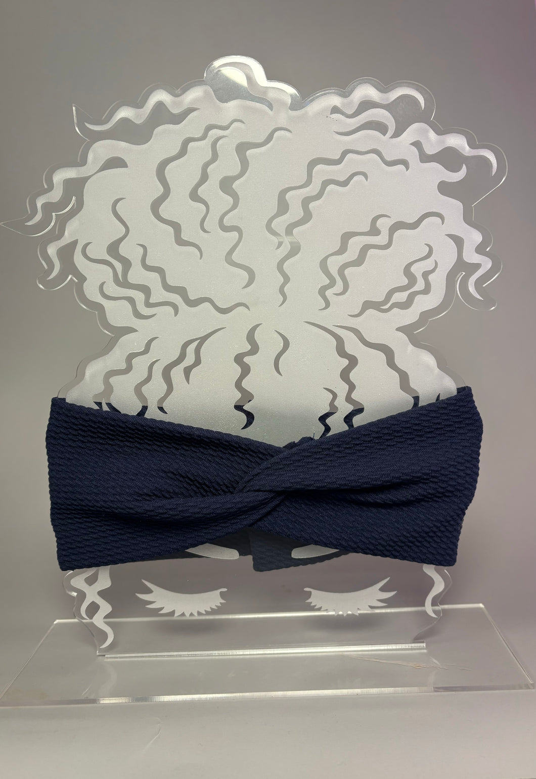 Navy Twisted Front Headband