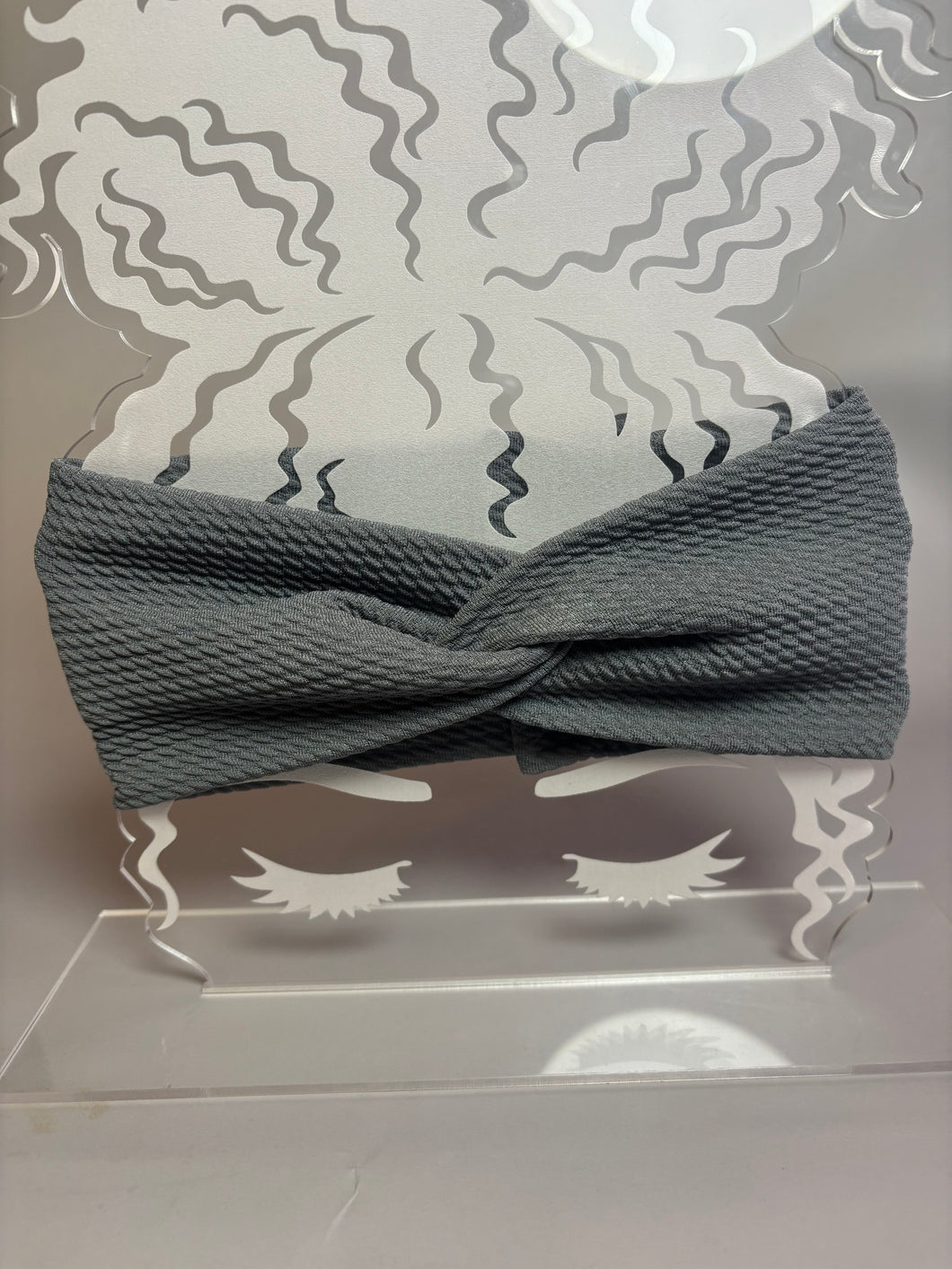 Dark Gray Twisted Front Headband