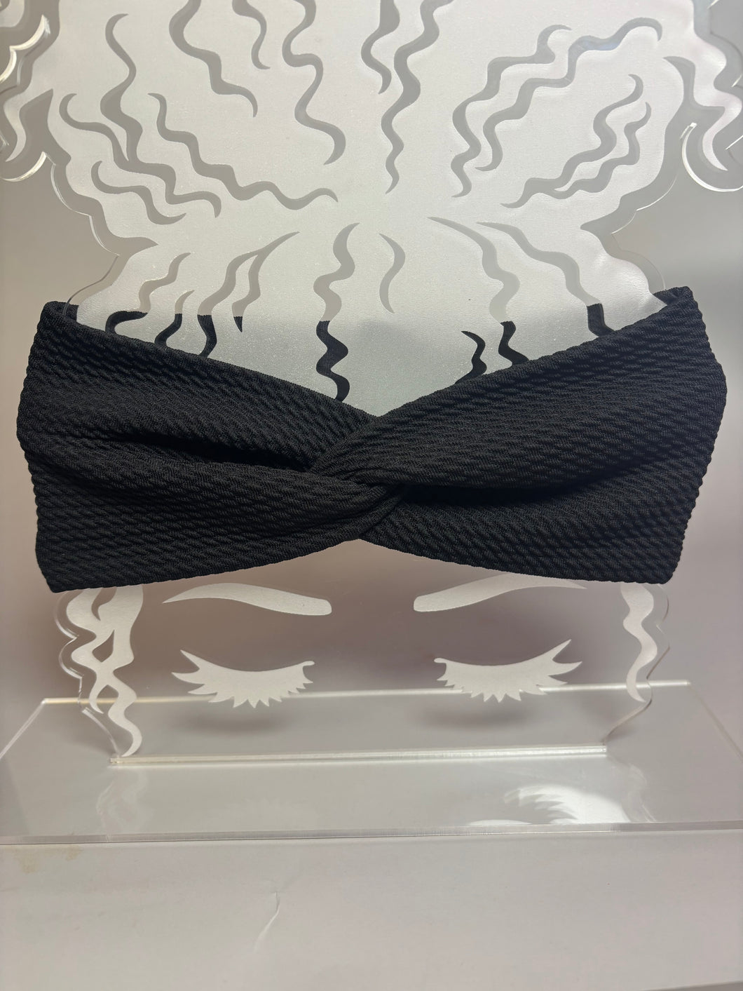 Black Twisted Front Headband