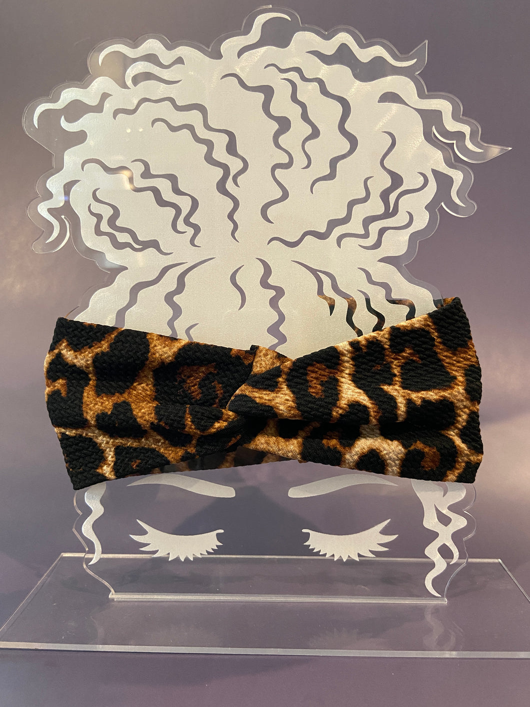 Cheetah Print Twisted Front Headband