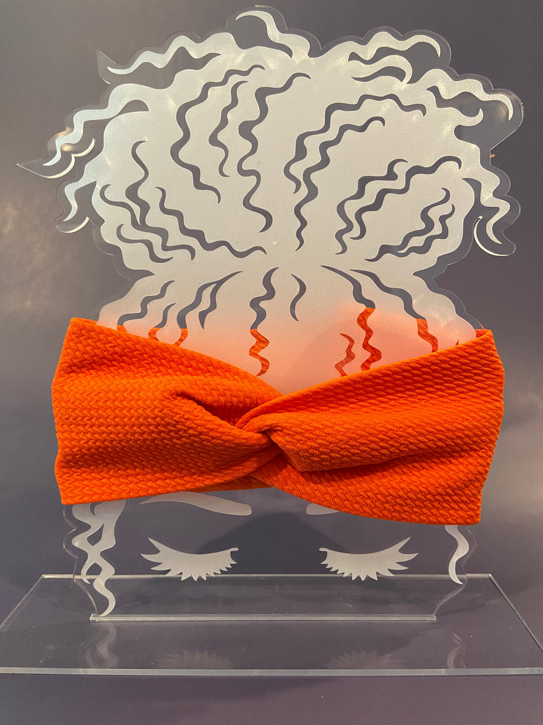 Orange Crush Skinny Twisted Front Headband